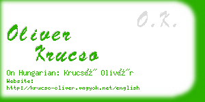 oliver krucso business card